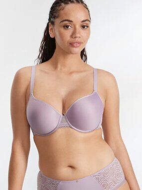 CHANTELLE Jolie C Lavender Purple Memory Foam Convertible T-Shirt Bra, Size 38D